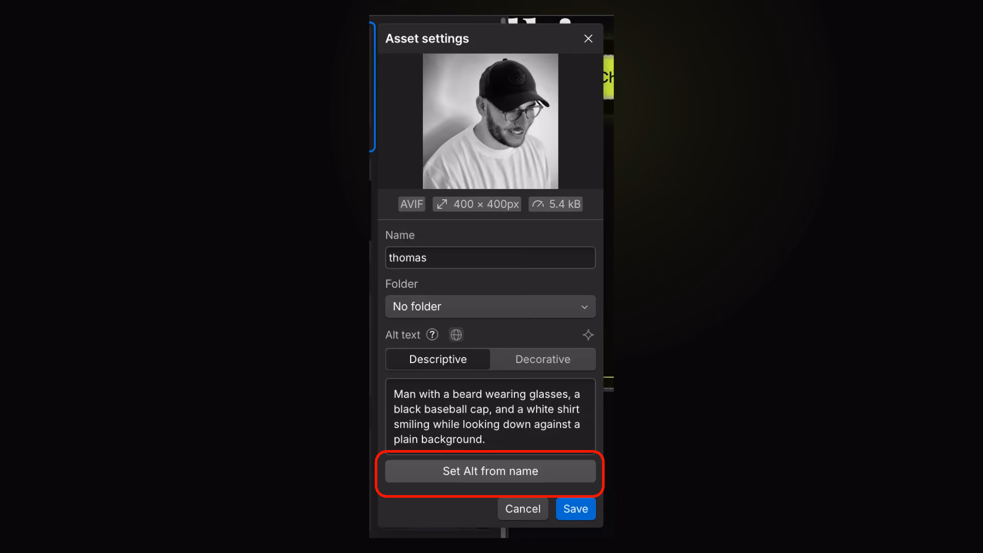 ALT from Asset Name
